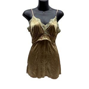 Vintage Babydoll Lace Trim Back Tie Cami